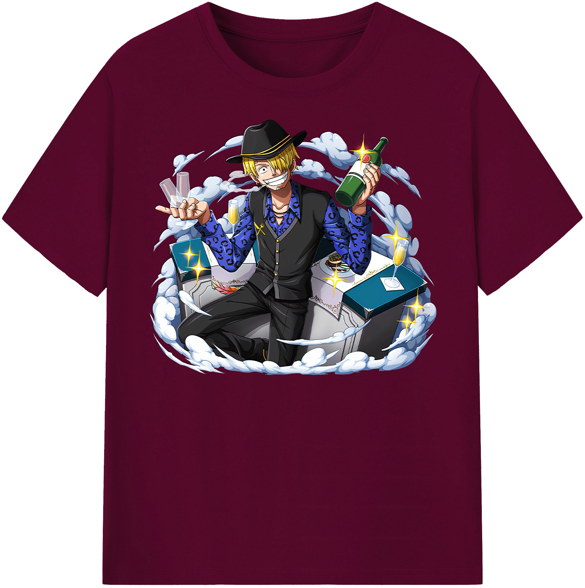（画像用） ワンピース サンジ ONE PIECE Sanji レディースカジュアルプリントTシャツ（綿100％）